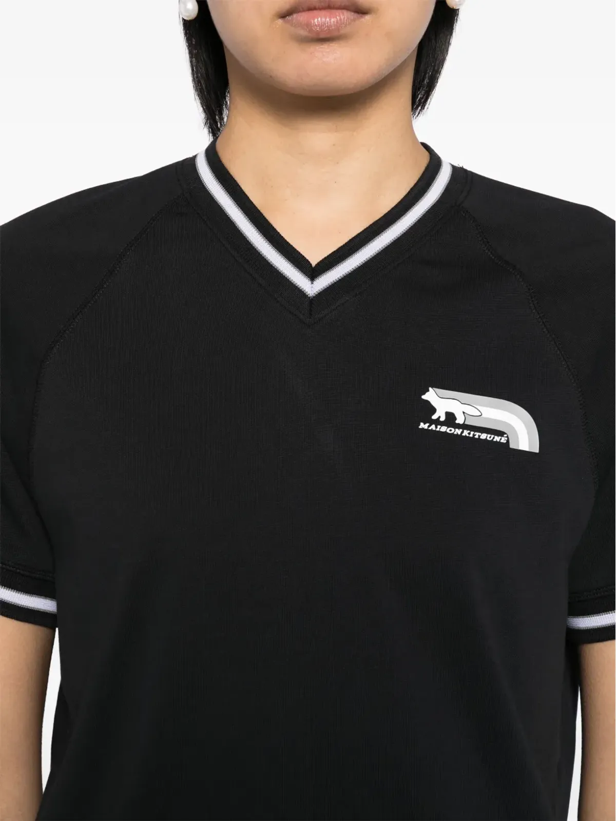 Maison Kitsuné フラッシュフォックス ラグラン Tシャツ - 画像5