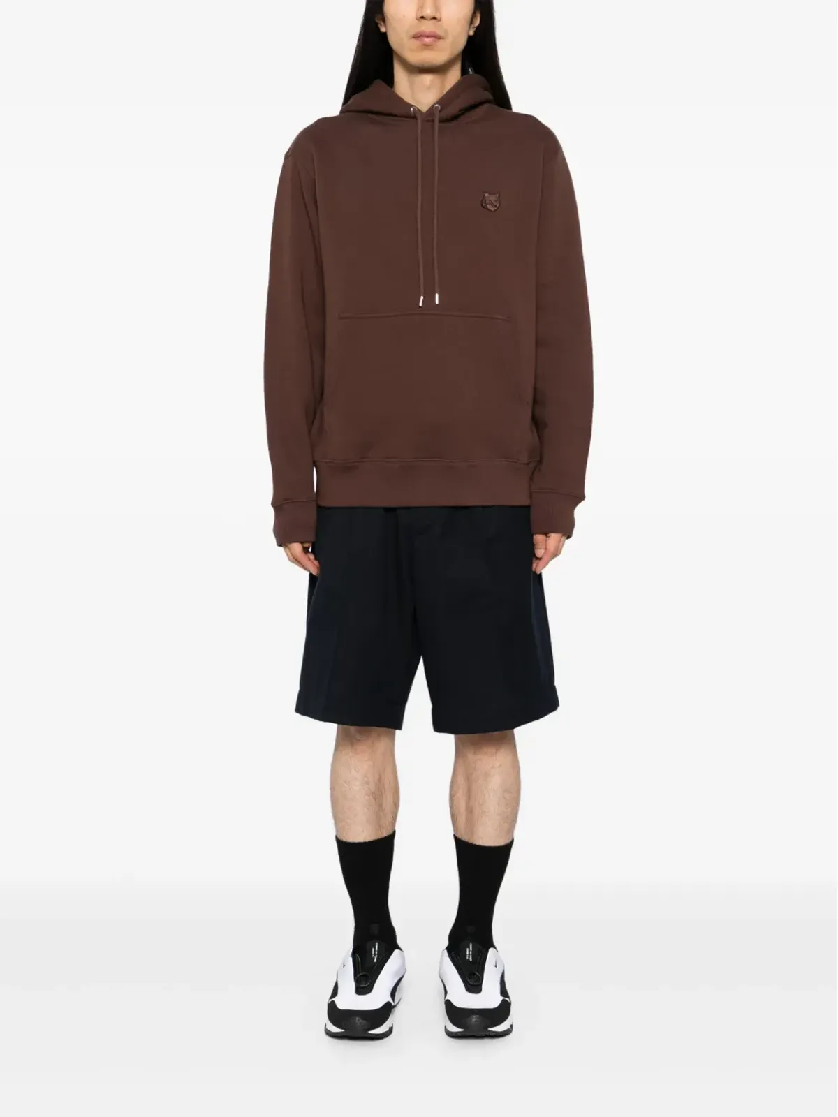 Maison Kitsuné ボールド フォックスヘッドパッチ コンフォート フーディー - ブラウン - 画像2