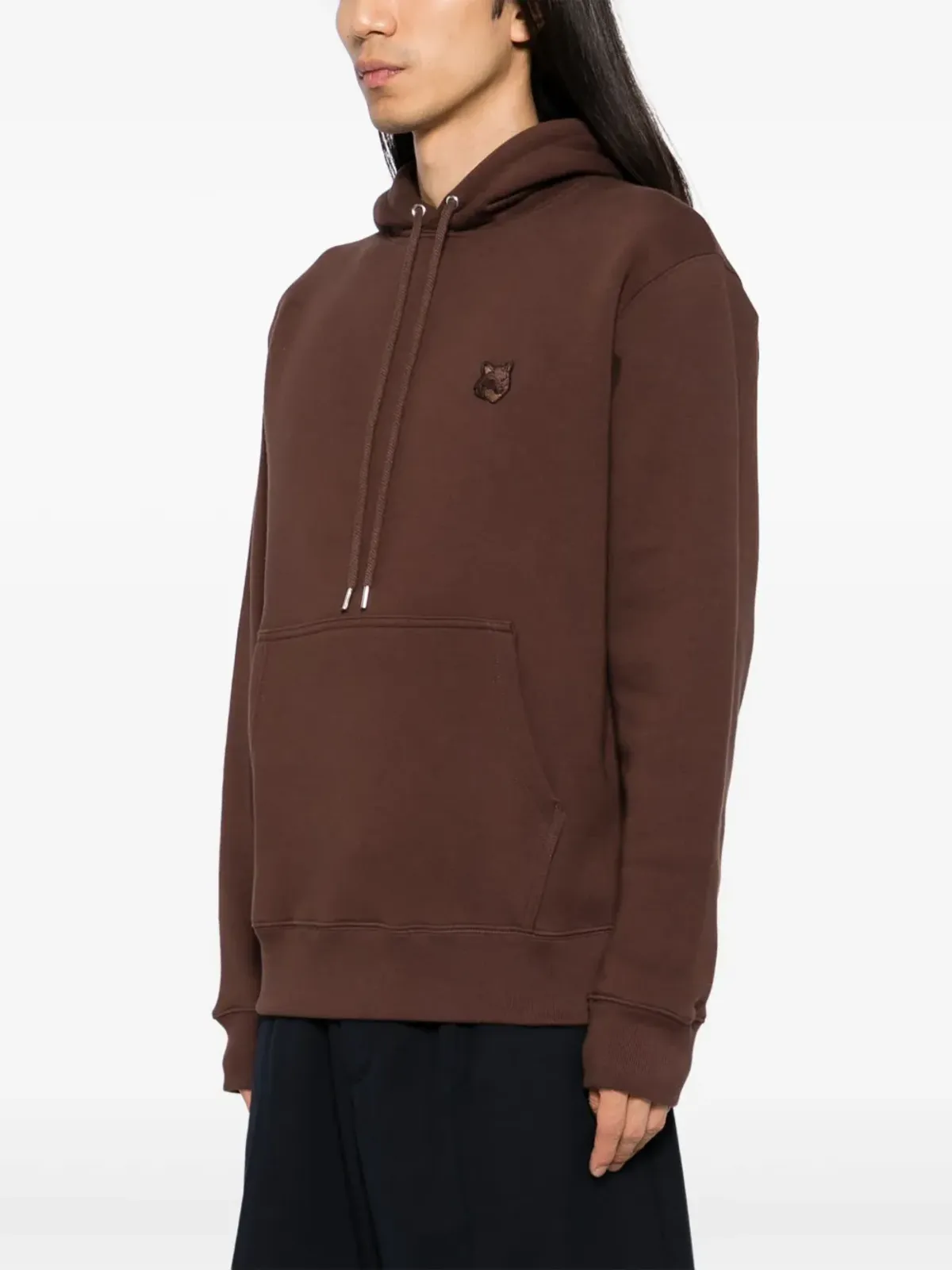 Maison Kitsuné ボールド フォックスヘッドパッチ コンフォート フーディー - ブラウン - 画像3