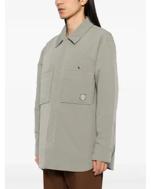 Maison Kitsuné フォックスヘッド パッド入り シャツ - グリーン - サムネイル3