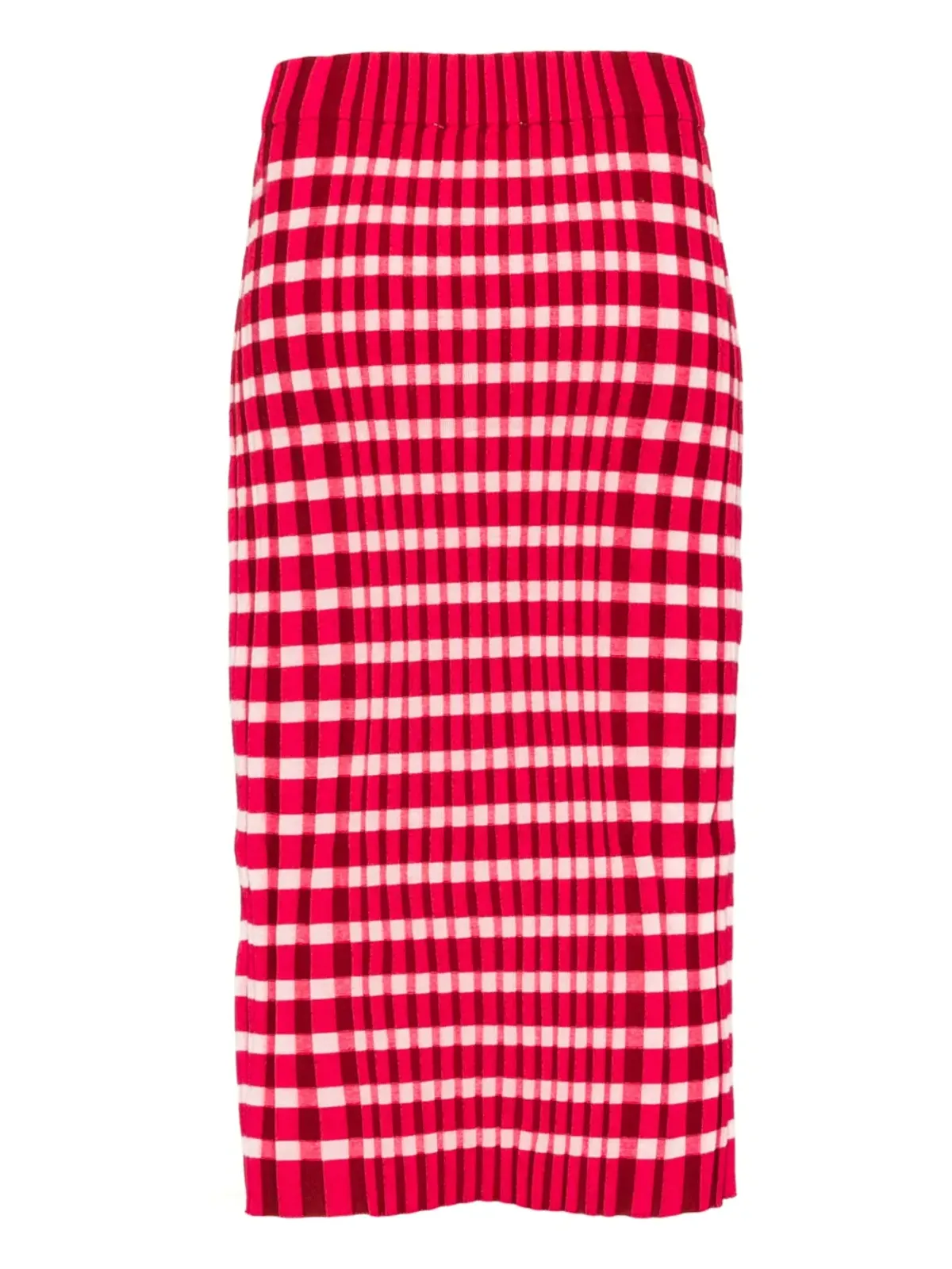 Maison Kitsuné チェック柄ニットスカート - 画像2
