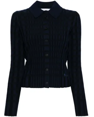 Maison Kitsuné チェック柄ニットシャツ ブラック - サムネイル1