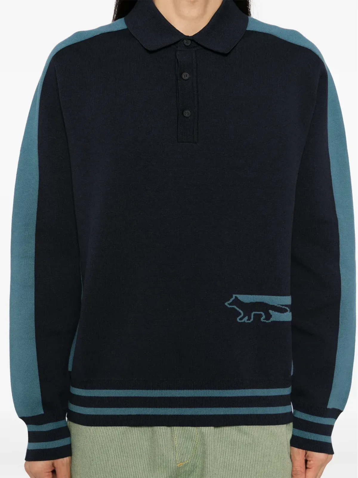Maison Kitsuné フラッシュフォックス ポロシャツ - ブルー - 画像5