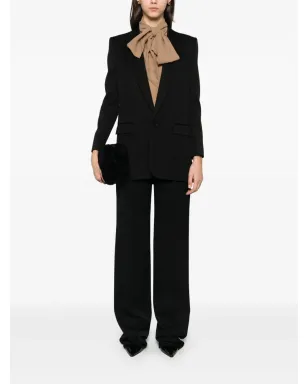 Saint Laurent グレイン・ド・プードルのパンツ ブラック - サムネイル2