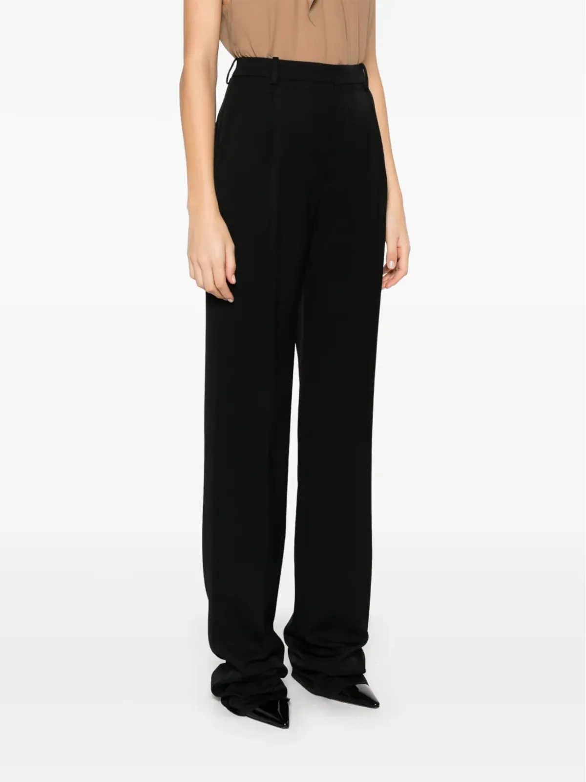 Saint Laurent グレイン・ド・プードルのパンツ ブラック - 画像3