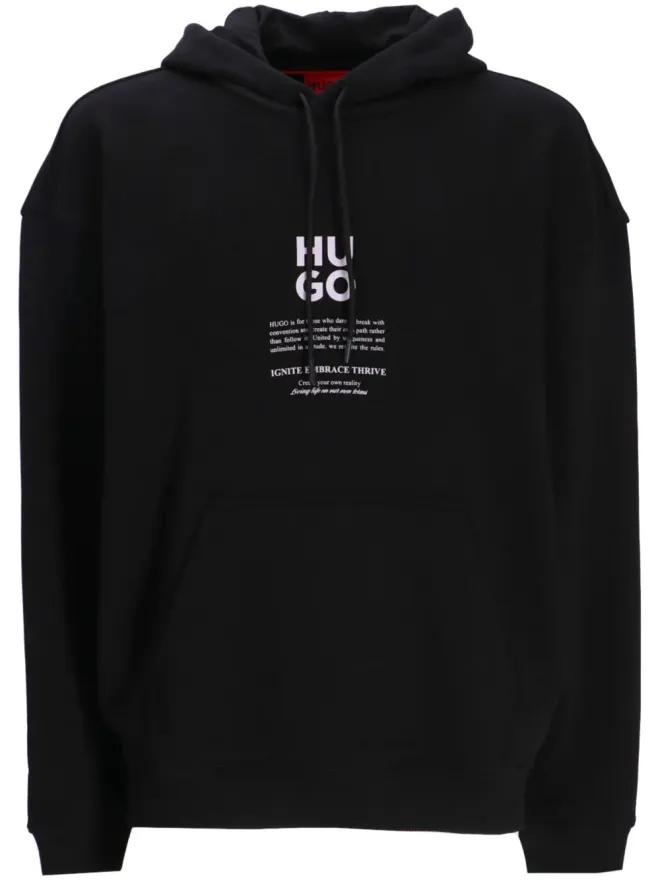 Hugo HUGO プリントコットンフーディーの商品画像