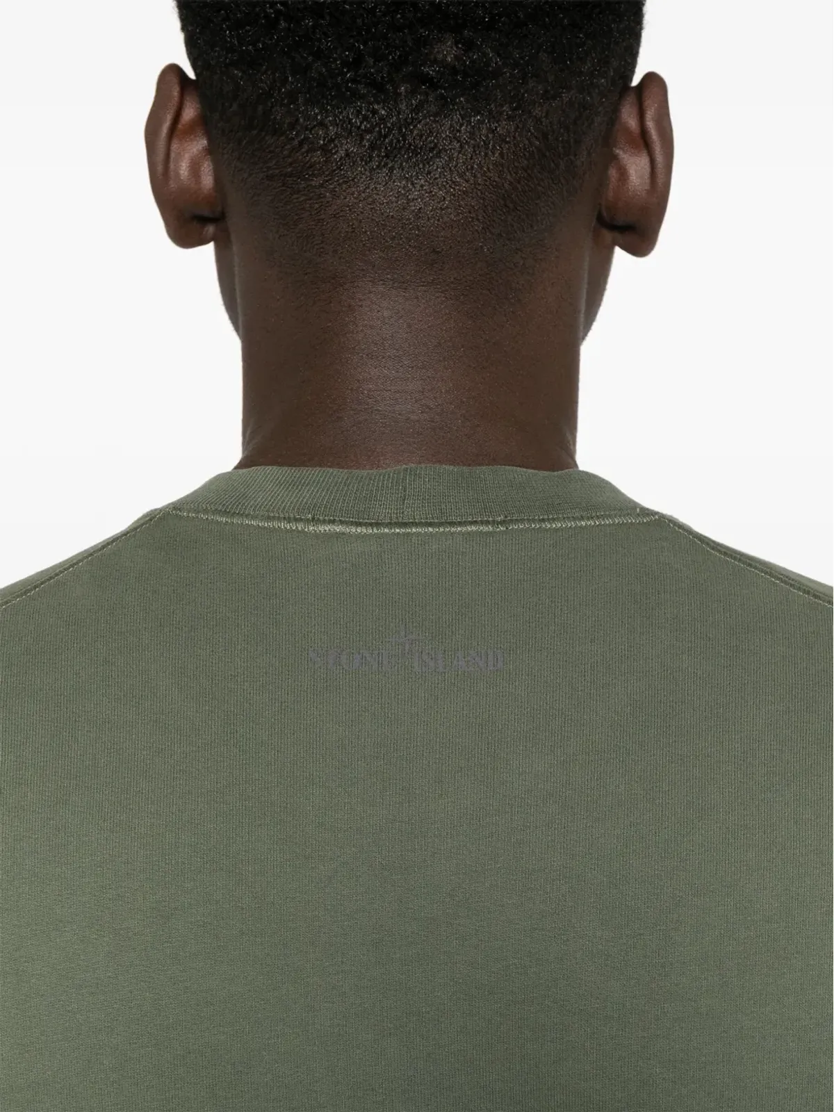 Stone Island オーガニックコットン ジャージー スウェットシャツ グリーン - 画像5