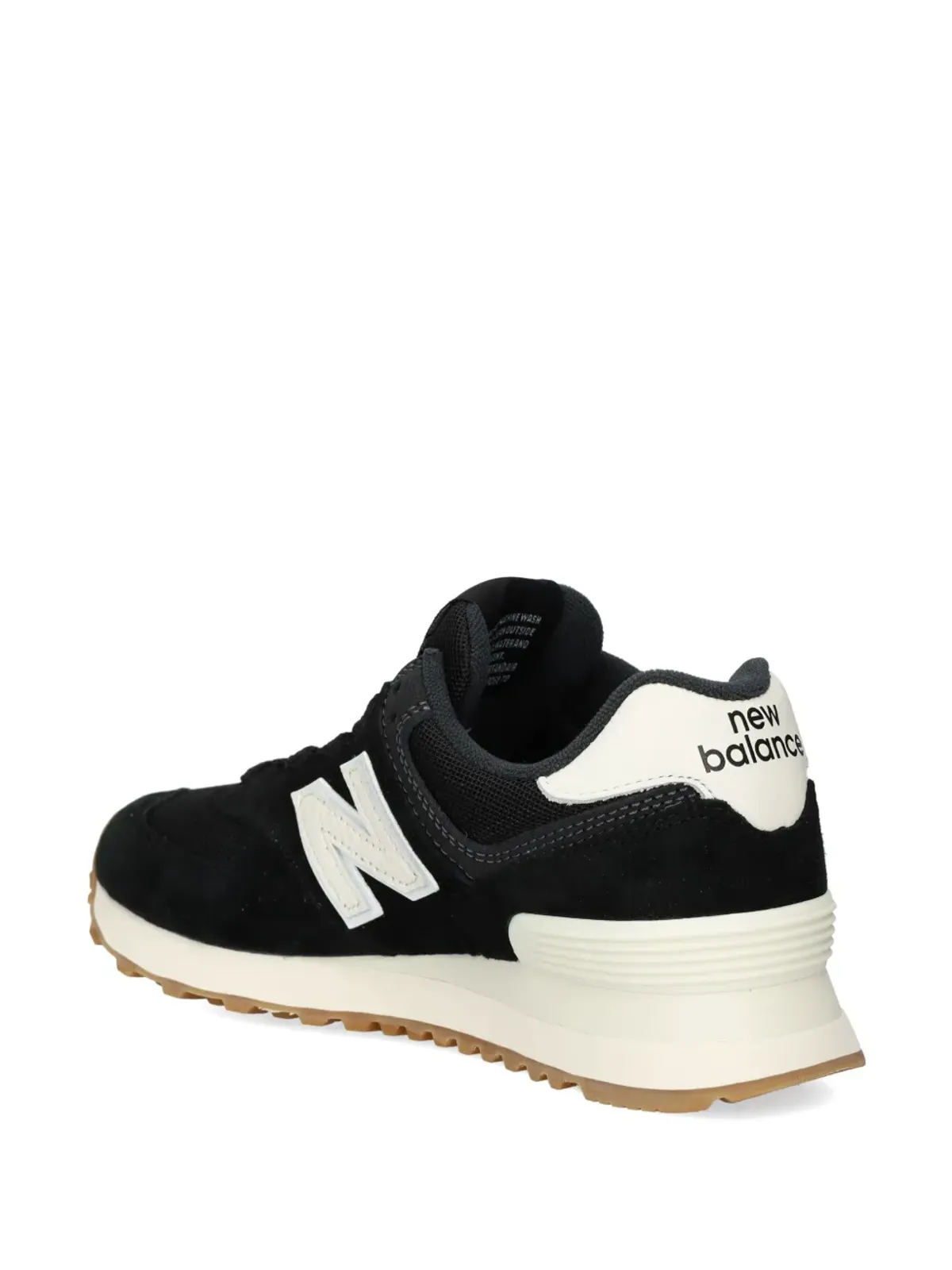 New Balance 574 スエード レースアップ スニーカー - ブラック - 画像3