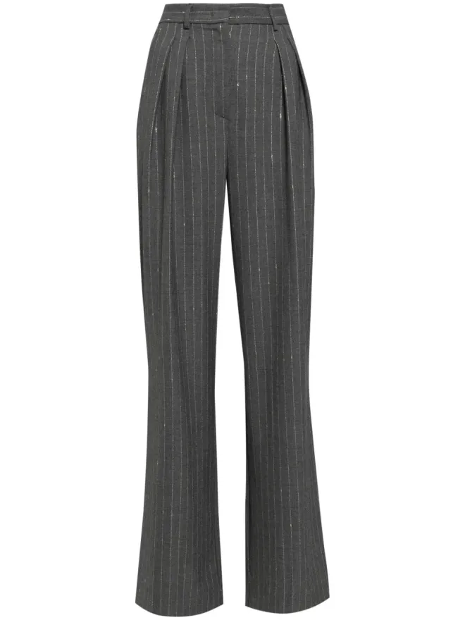 SIMONA CORSELLINI SIMONA CORSELLINI ピンストライプのワイドパンツの商品画像