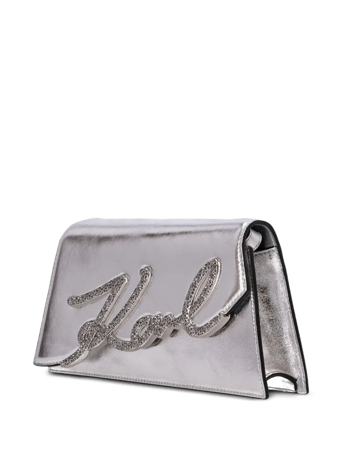 Karl Lagerfeld K/Signature 2.0 メタリックショルダーバッグ - シルバー - 画像4