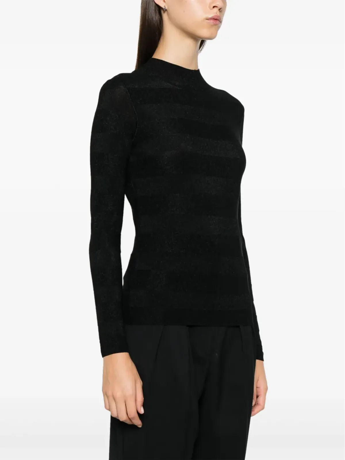 Emporio Armani シームレスモックネックセーター - 画像3