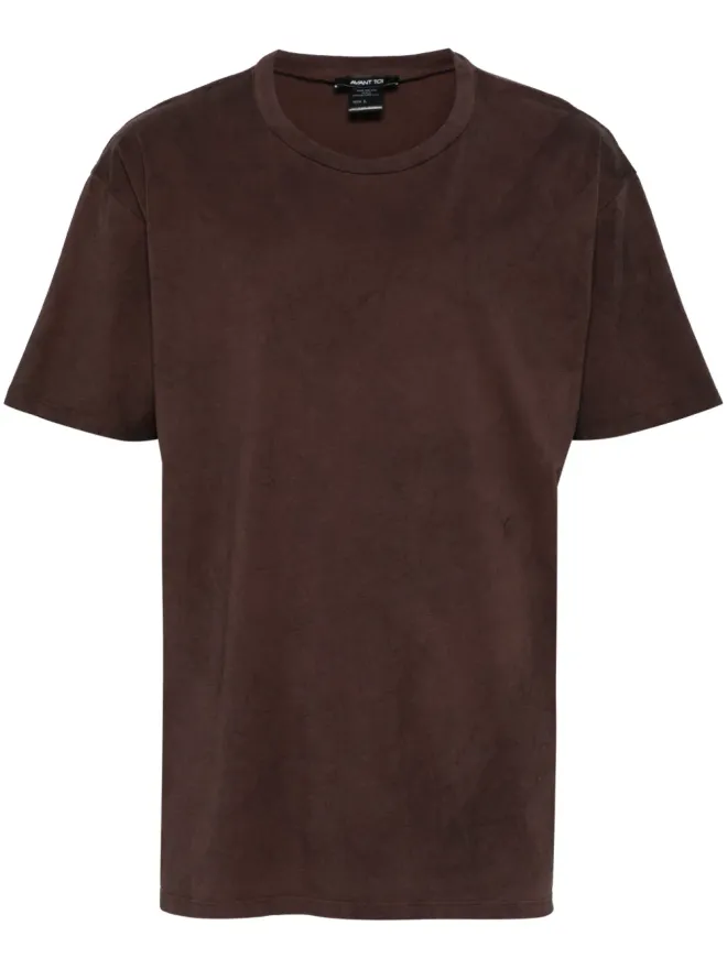 Avant Toi Avant Toi marbled-effect T-shirt - Brownの商品画像