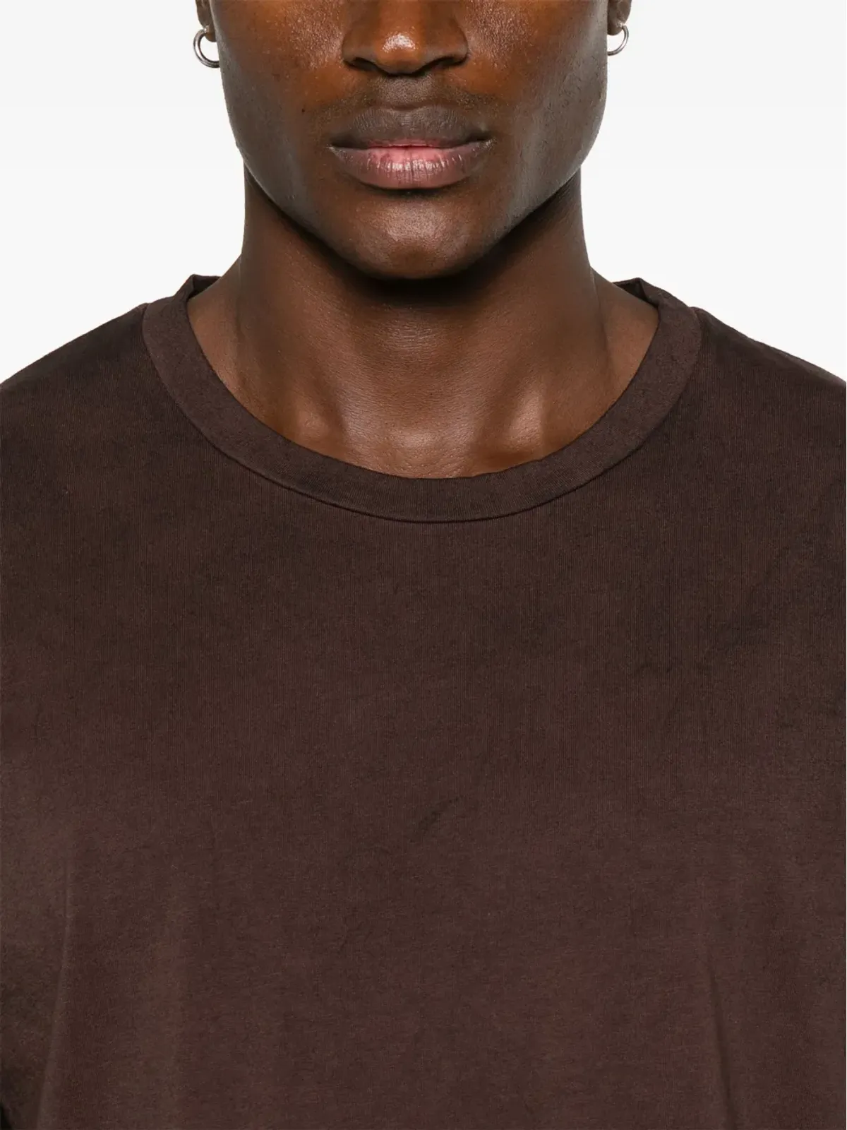 Avant Toi marbled-effect T-shirt - Brown - 画像5