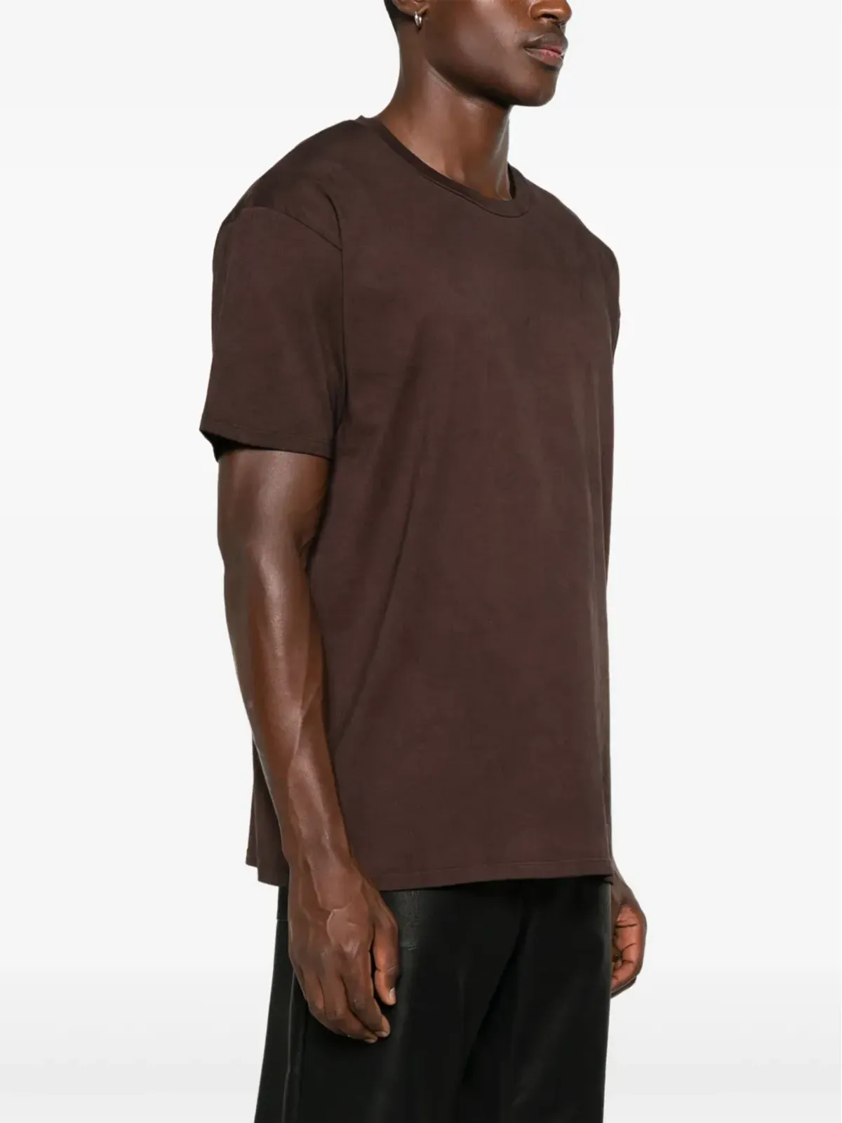 Avant Toi marbled-effect T-shirt - Brown - 画像3