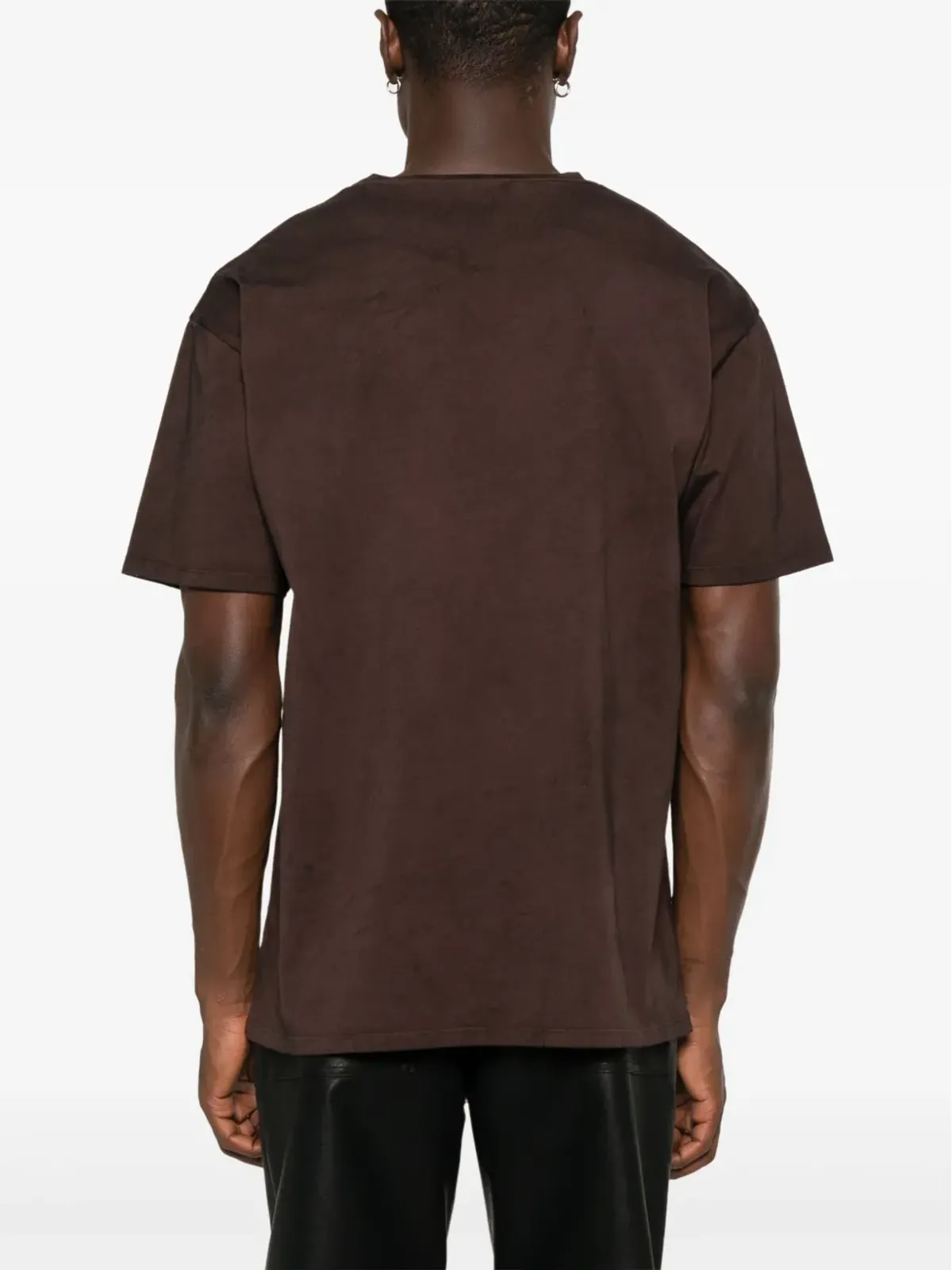 Avant Toi marbled-effect T-shirt - Brown - 画像4