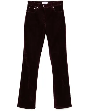 Ferragamo ベルベットパンツ レッド - サムネイル1