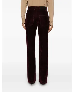 Ferragamo ベルベットパンツ レッド - サムネイル4