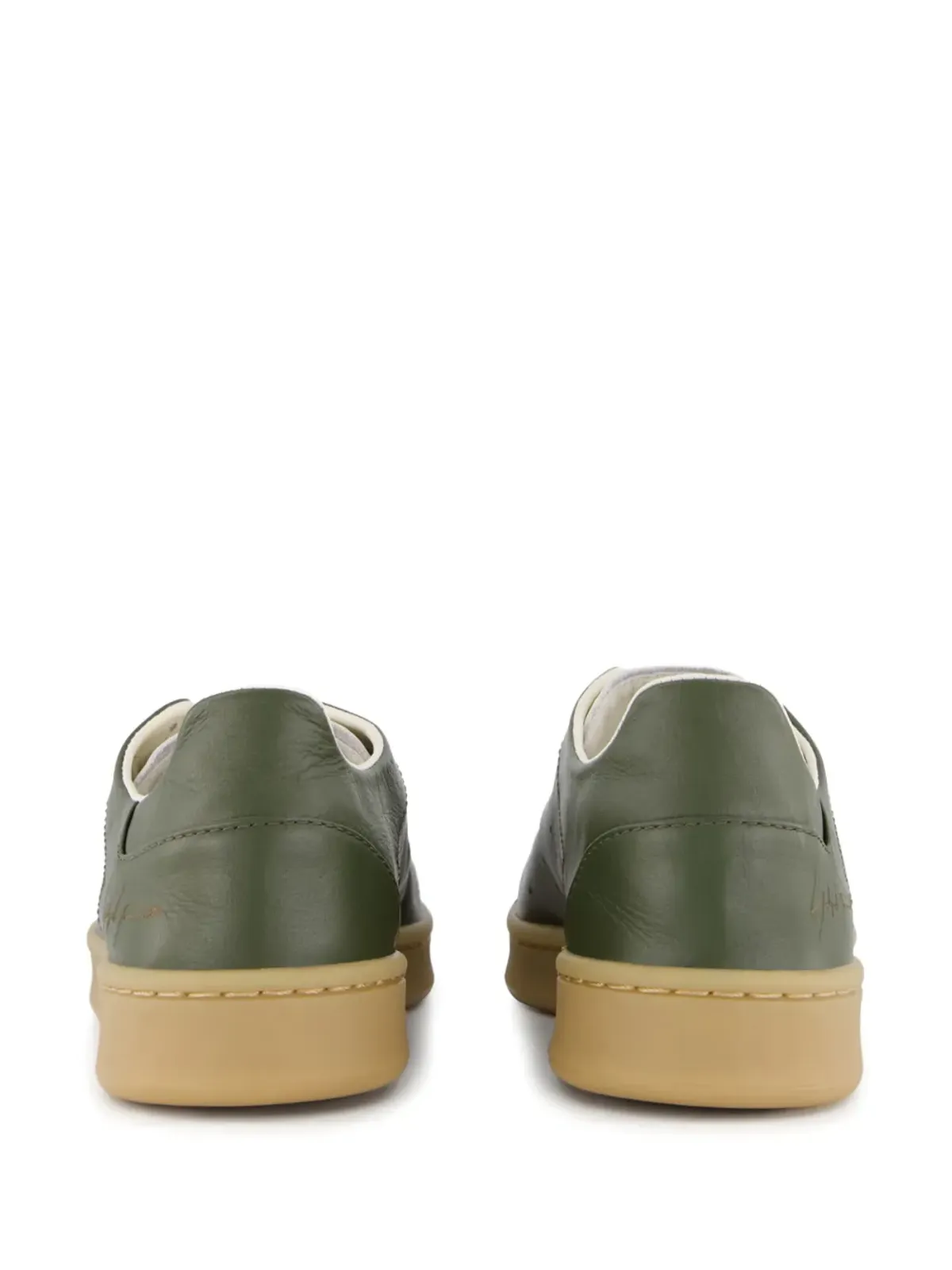 Y-3 レザー スニーカー - グリーン - 画像5