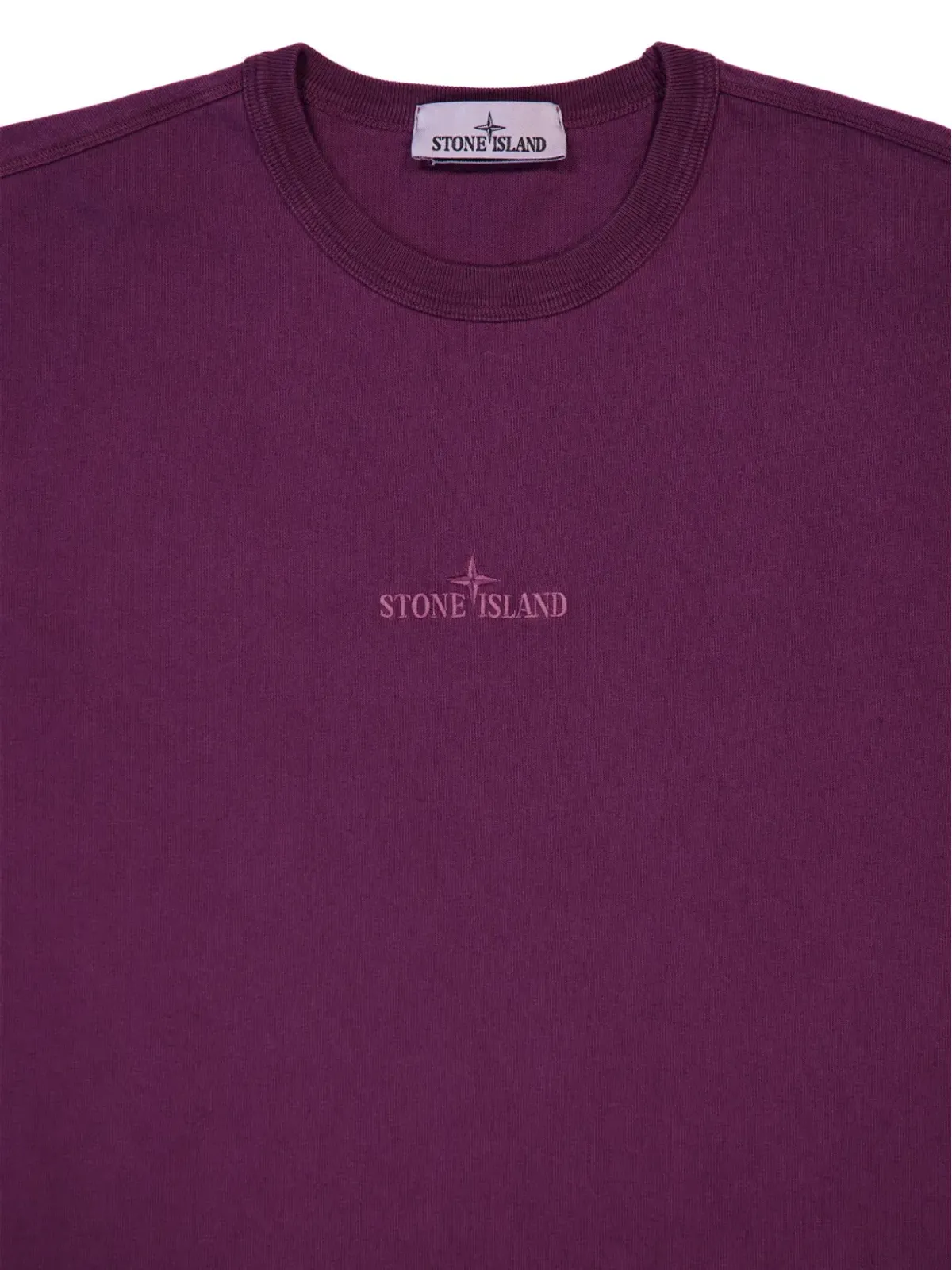 Stone Island ロゴ刺繍 Tシャツ - パープル - 画像3