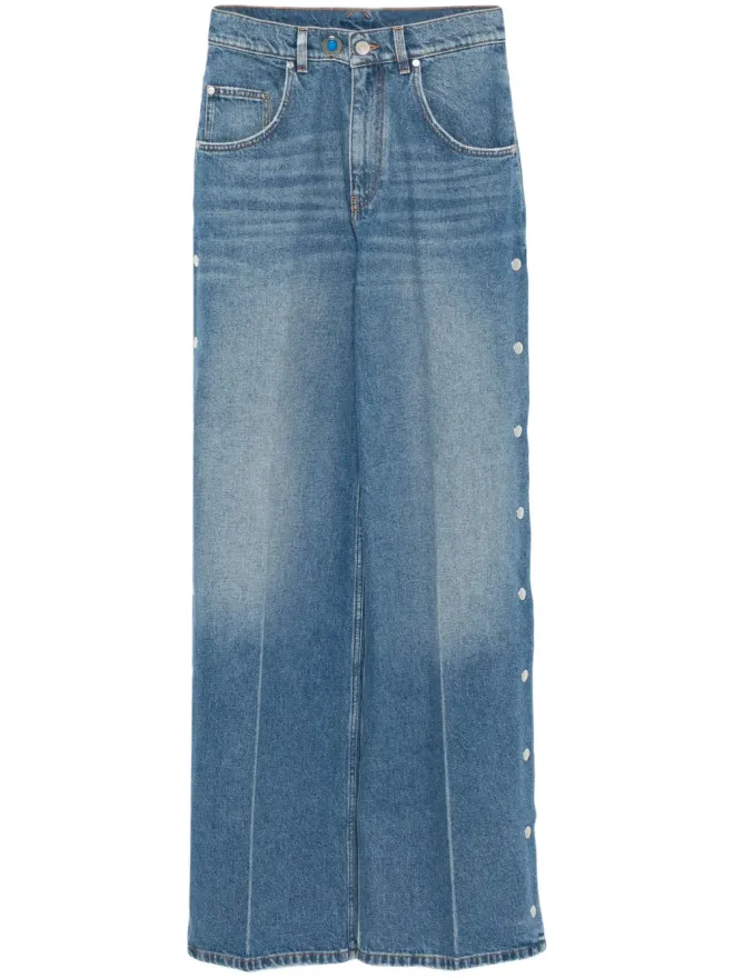 Stella McCartney Stella McCartney スタッズ付きデニムジーンズ ブルーの商品画像