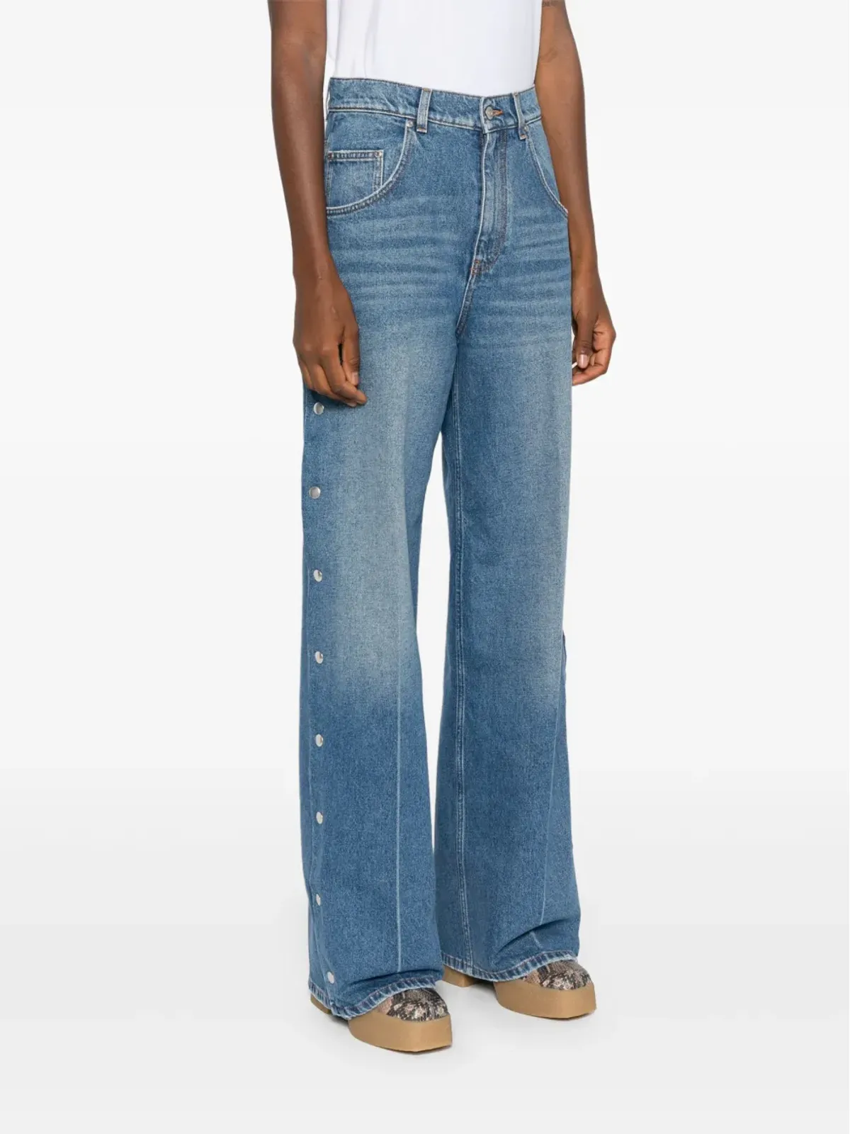 Stella McCartney スタッズ付きデニムジーンズ ブルー - 画像3
