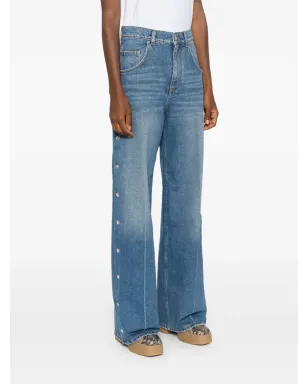 Stella McCartney スタッズ付きデニムジーンズ ブルー - サムネイル3