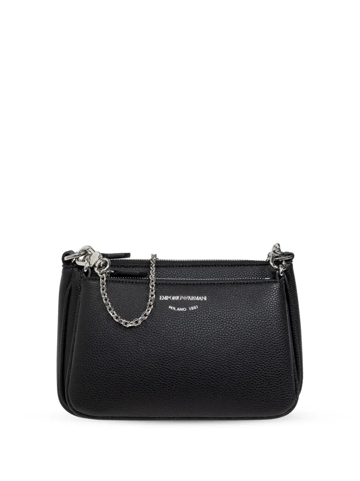 Emporio Armani ミニ鹿プリント ダブルクロスボディバッグ - 画像1