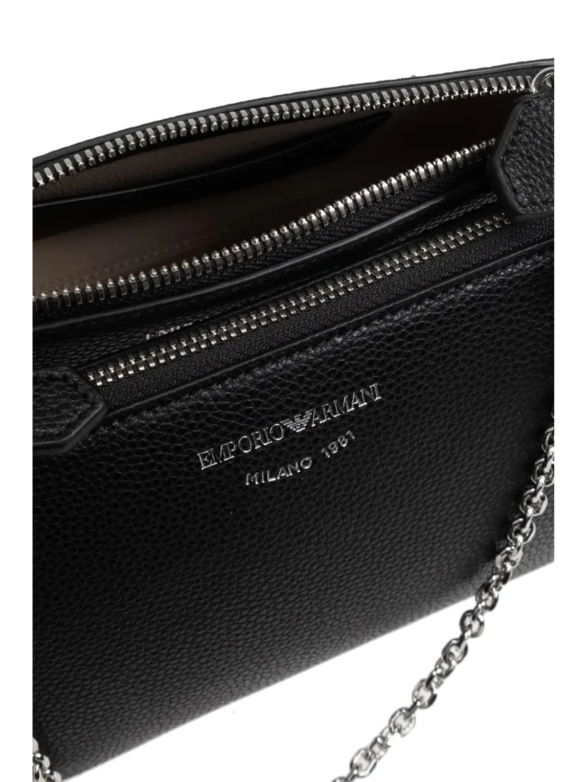Emporio Armani ミニ鹿プリント ダブルクロスボディバッグ - 画像5