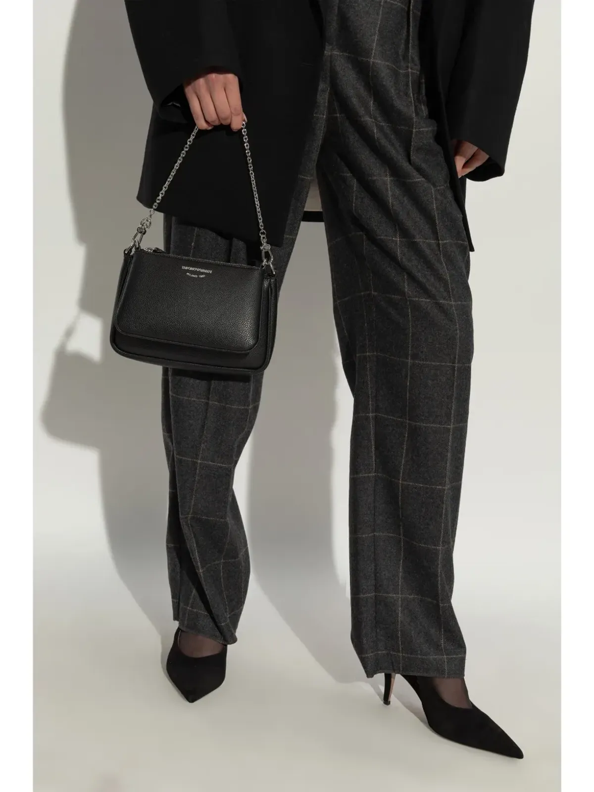 Emporio Armani ミニ鹿プリント ダブルクロスボディバッグ - 画像2