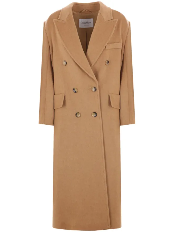 Max Mara Max Mara ダブルブレスト キャメルコート ブラウンの商品画像