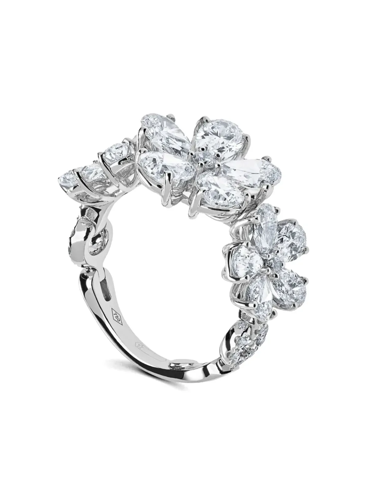 Jewels Aficionado 花モチーフ ダイヤモンドリング - 画像2