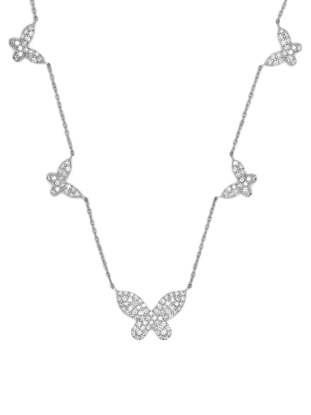 Jewels Aficionado 18kt white gold Butterfly diamond necklace - Silver - 画像2