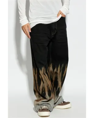 Rick Owens DRKSHDW グラデーション加工ジーンズ ブラック - サムネイル3