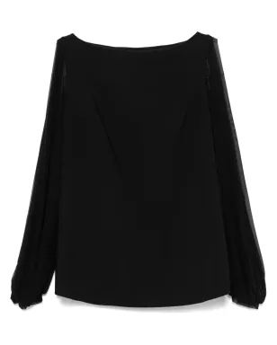 CHIARA BONI La Petite Robe Shanti Illusion blouse - Black - サムネイル1