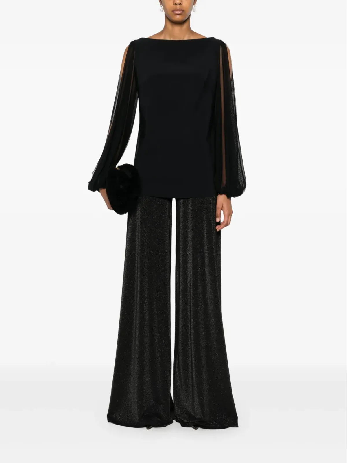 CHIARA BONI La Petite Robe Shanti Illusion blouse - Black - 画像2