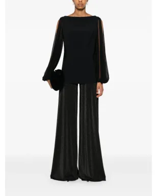 CHIARA BONI La Petite Robe Shanti Illusion blouse - Black - サムネイル2