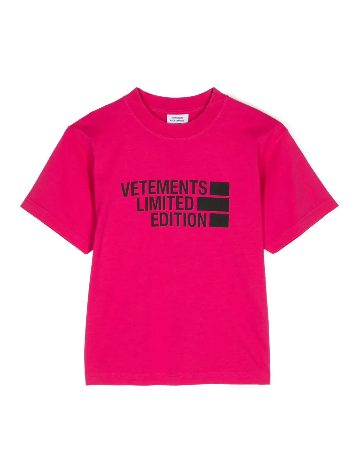 Vetements Kids ロゴプリントTシャツ（ピンク） - 画像1