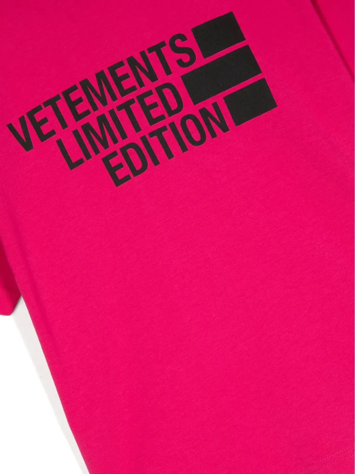 Vetements Kids ロゴプリントTシャツ（ピンク） - 画像3