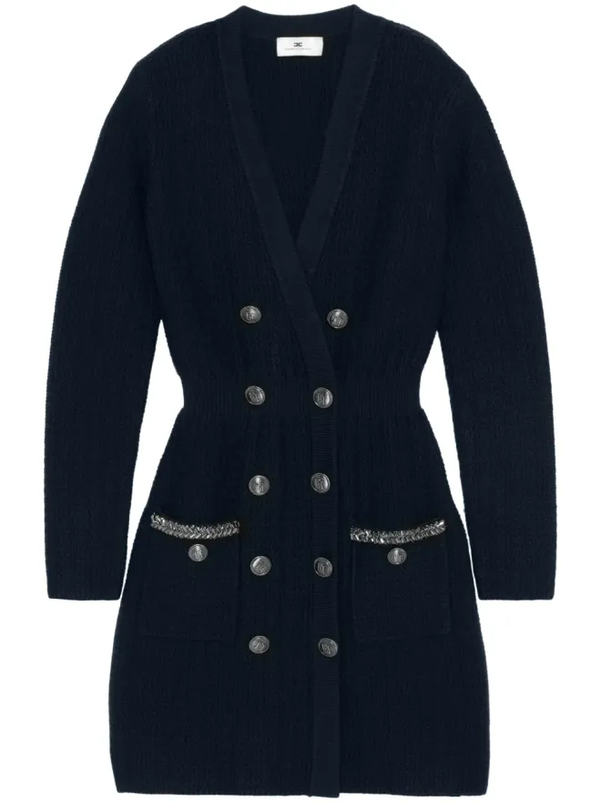 Elisabetta Franchi Elisabetta Franchi ブークレ コートドレス - ブルーの商品画像
