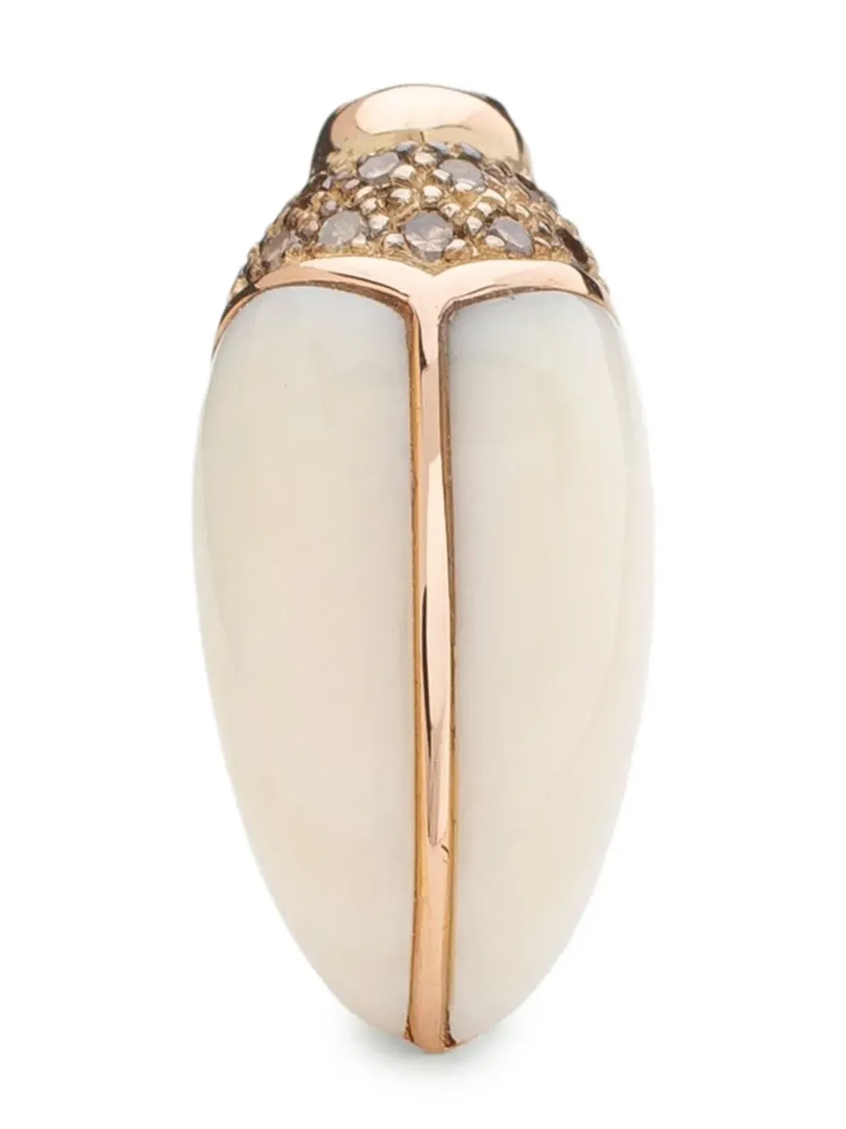 Bibi van der Velden 18kt gold Mini Mammoth Scarab stud diamond earring - 画像1