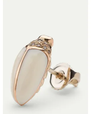 Bibi van der Velden 18kt gold Mini Mammoth Scarab stud diamond earring - サムネイル2