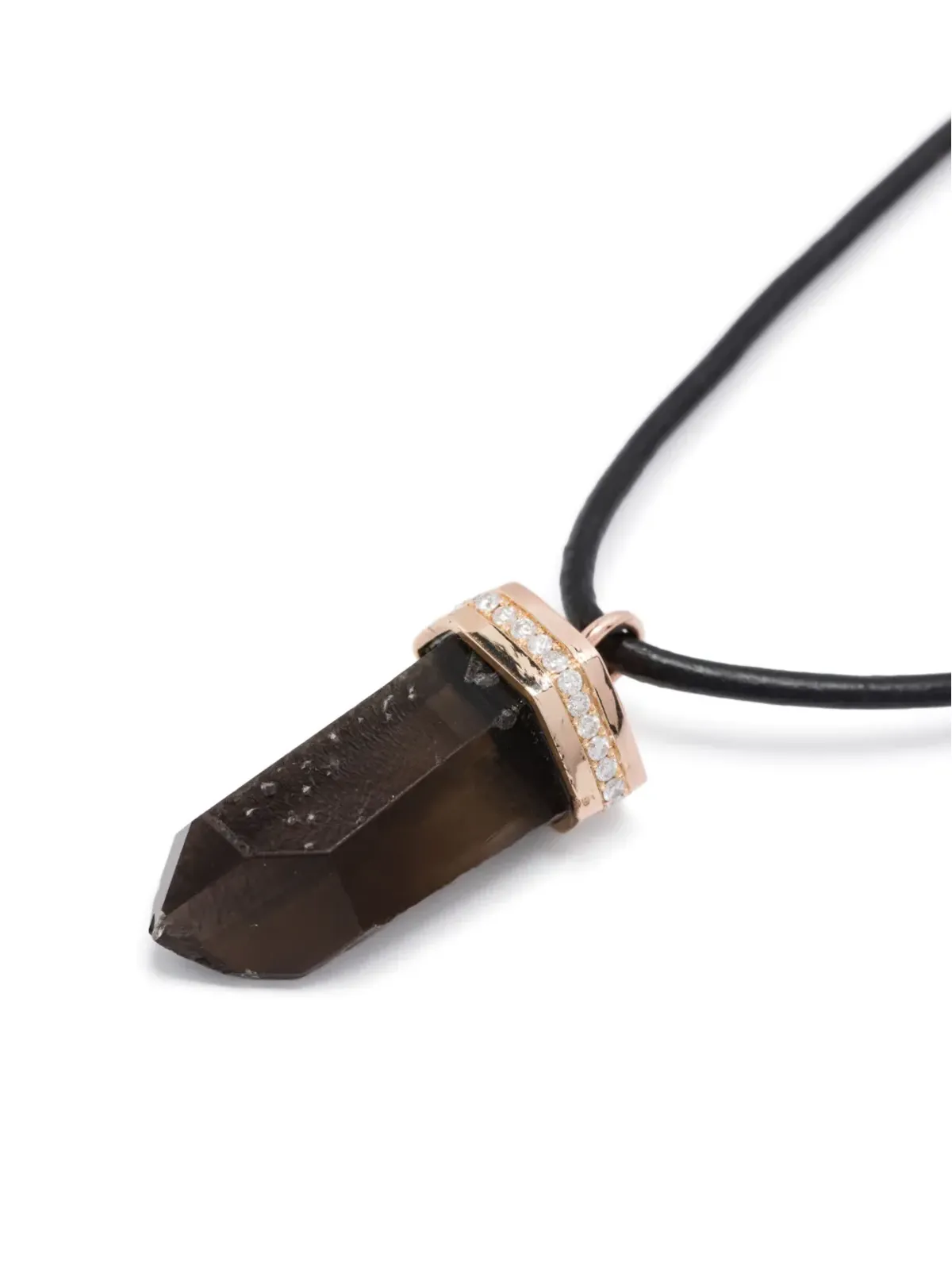 JIA JIA 14K ローズゴールド スモーキー・クォーツ ペンダントネックレス - ブラック - 画像3