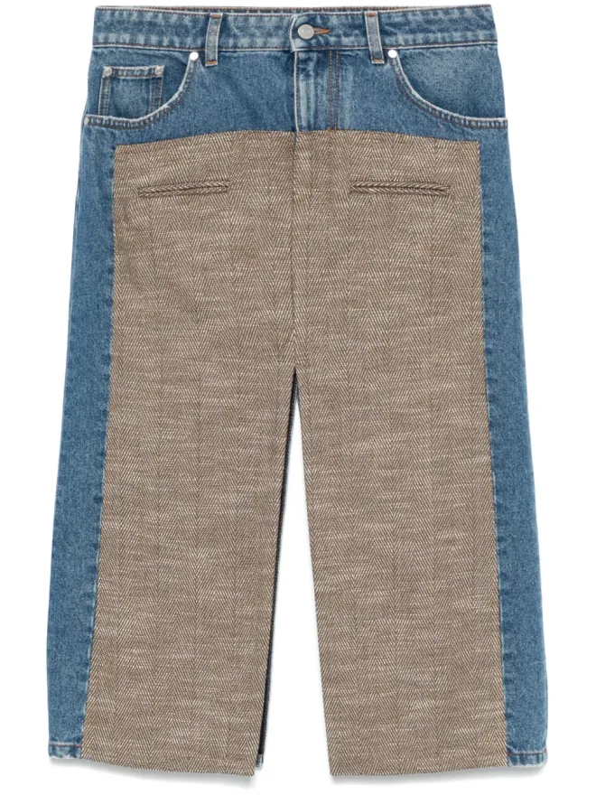 Stella McCartney Stella McCartney ツイードデニムミディスカートの商品画像