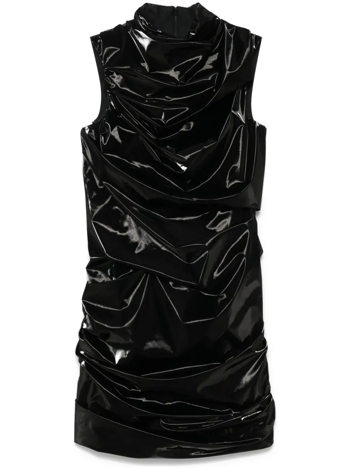 Alexander McQueen ラミネーテッド ミニドレス - 画像1