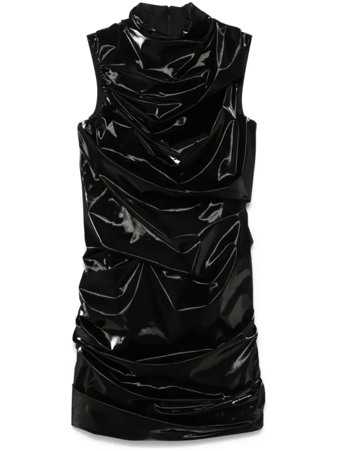 Alexander McQueen Alexander McQueen ラミネーテッド ミニドレスの商品画像