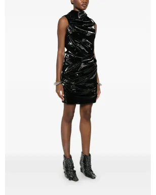 Alexander McQueen ラミネーテッド ミニドレス - サムネイル3