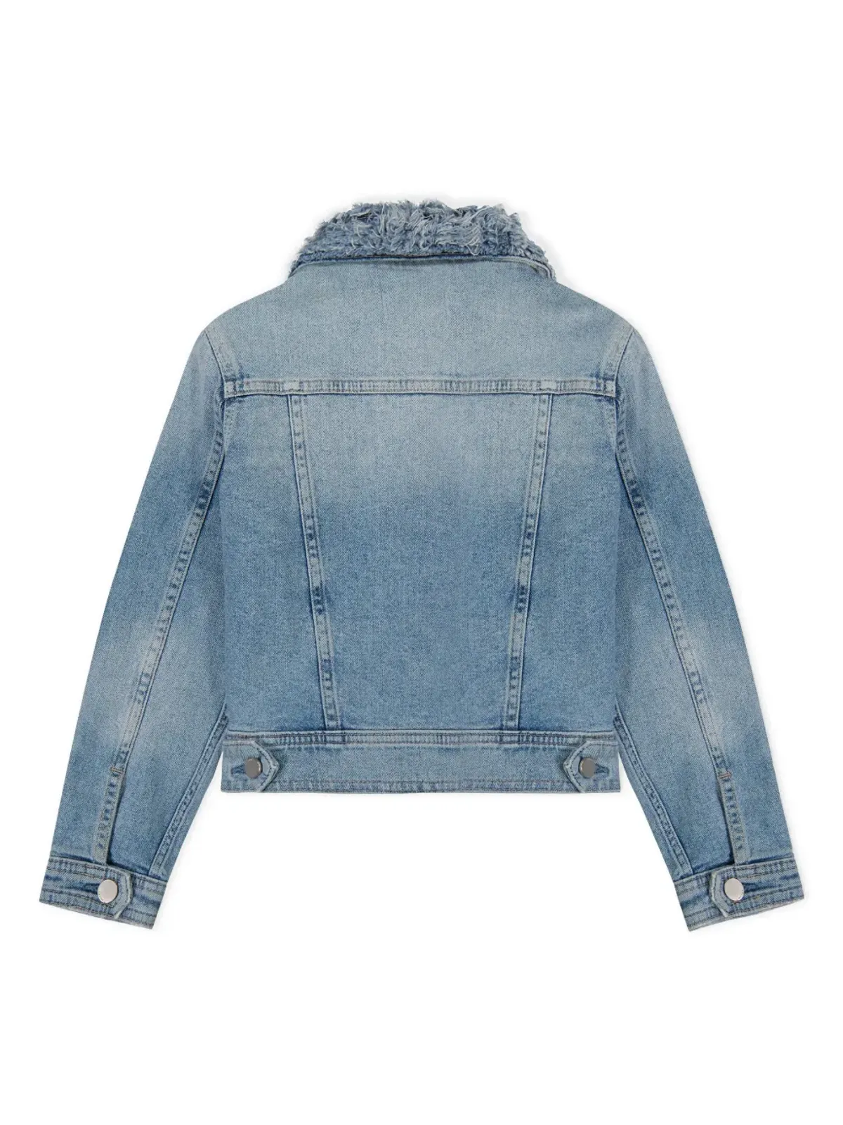 DL1961 KIDS Manning Frayed Denim Trucker Jacket - ブルー - 画像2