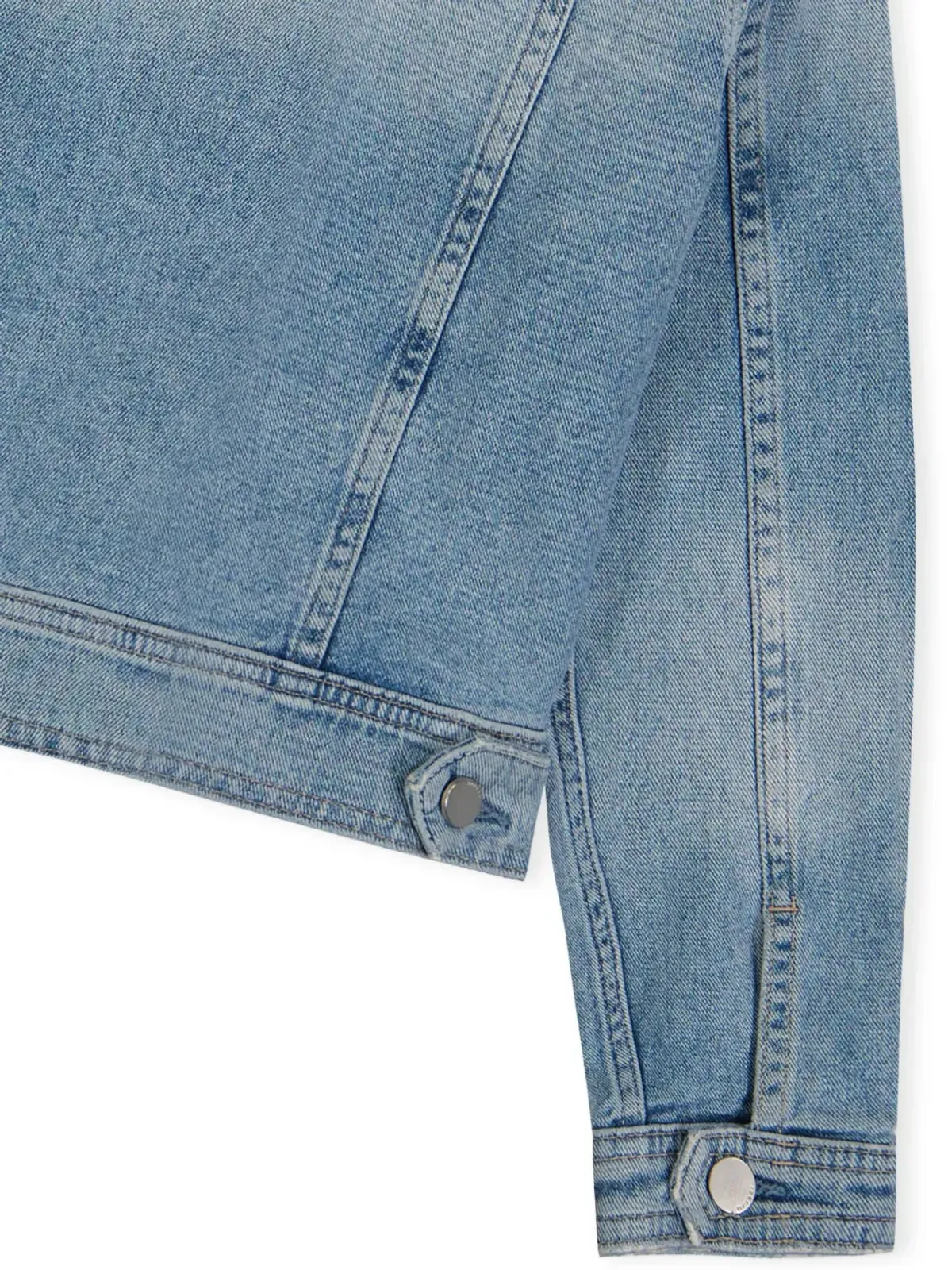 DL1961 KIDS Manning Frayed Denim Trucker Jacket - ブルー - 画像4