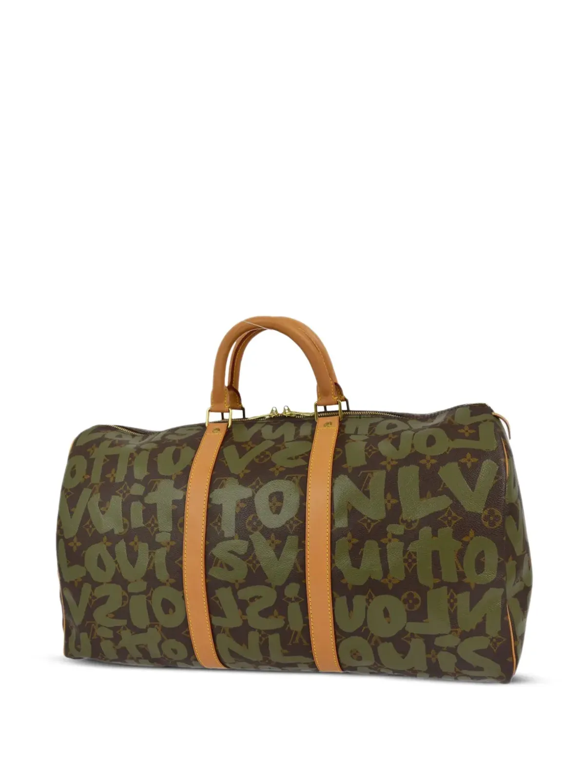 Louis Vuitton ビンテージ x スティーブン・スプラウス 2001 Keepall 50 トラベルバッグ - グリーン - 画像2