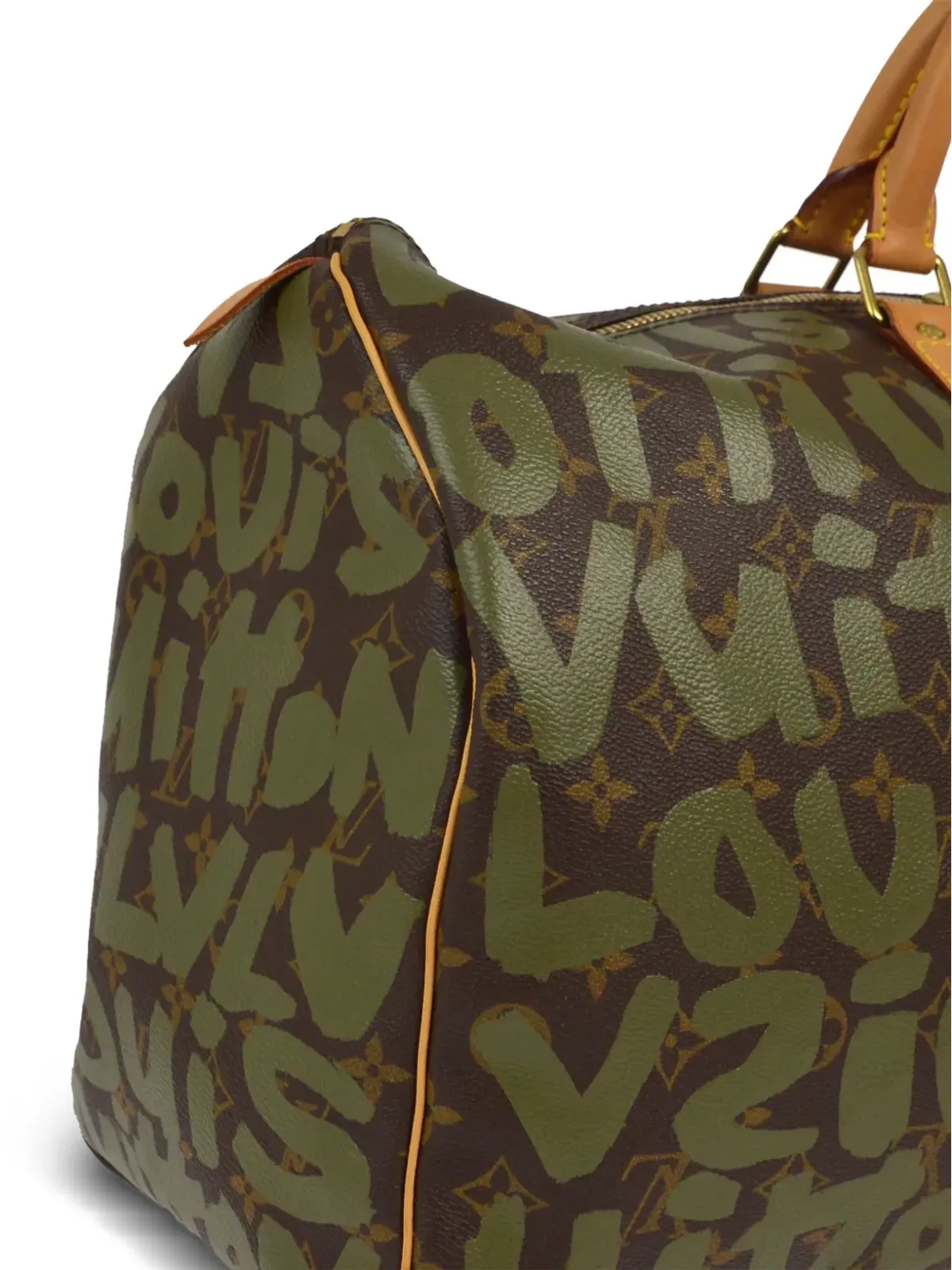 Louis Vuitton ビンテージ x スティーブン・スプラウス 2001 Keepall 50 トラベルバッグ - グリーン - 画像3